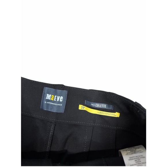 ANTHROPOLOGIE MAEVE THE COLETTE CROP STRETCH-TWILL PANTS SIZE 28P NWT - Picture 6 of 6